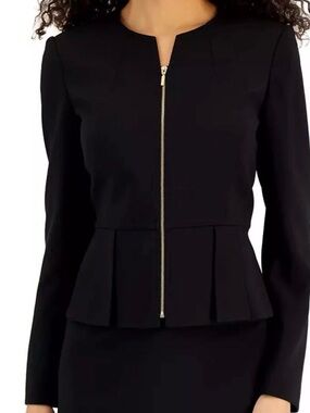 Elie By Tahari Women’s Zipper Black Jacket